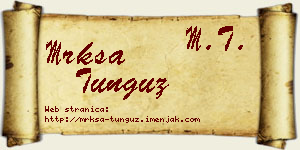 Mrkša Tunguz vizit kartica